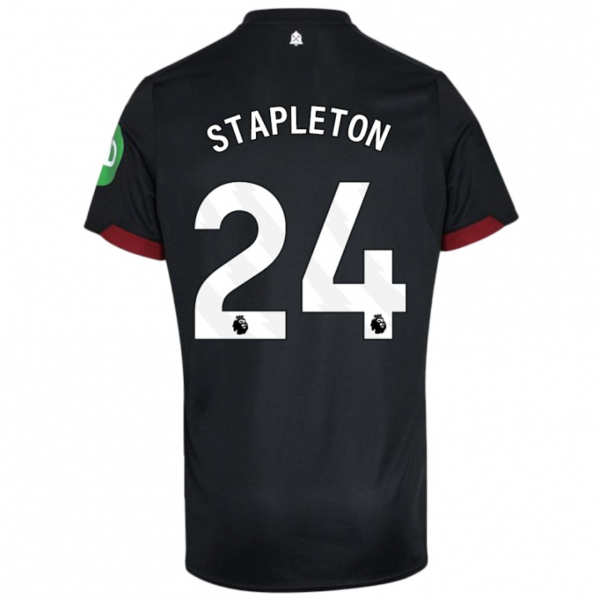 Kandiny Női Jessie Stapleton #24 Fekete Fehér Idegenbeli Jersey 2024/25 Mez Póló Ing