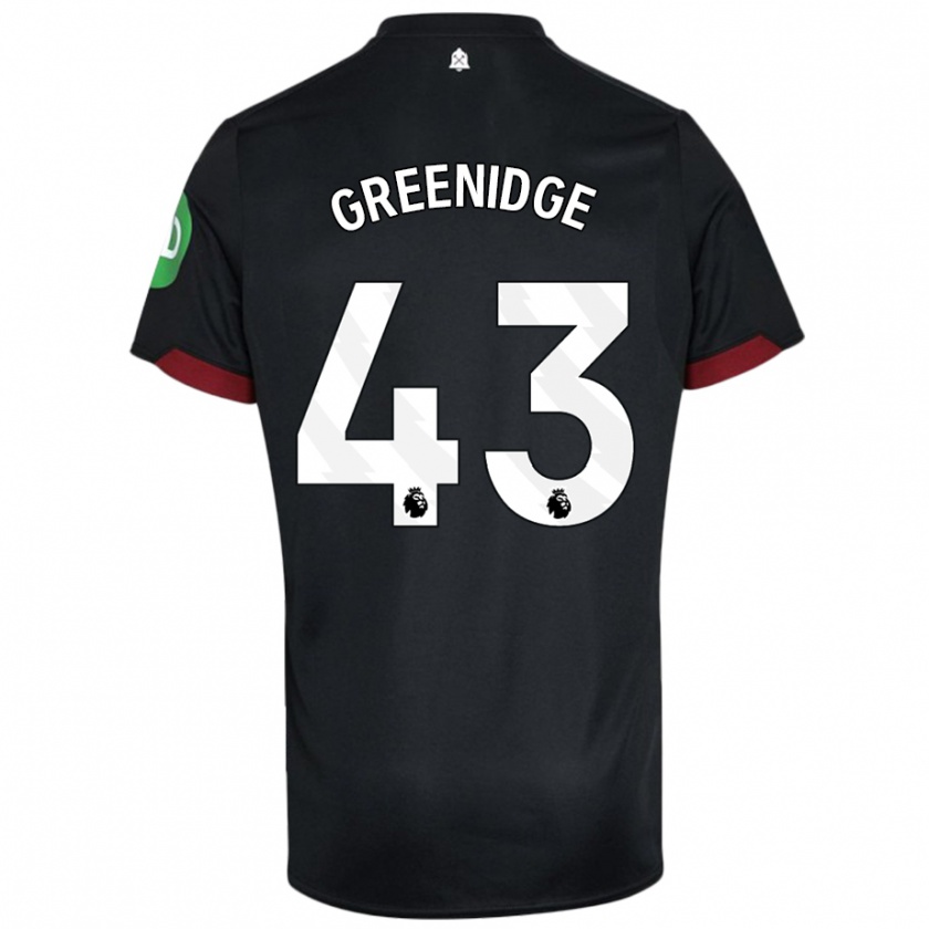 Kandiny Női Will Greenidge #43 Fekete Fehér Idegenbeli Jersey 2024/25 Mez Póló Ing