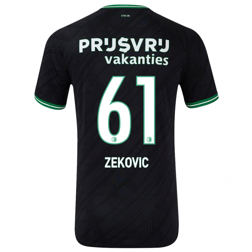 Kandiny Női Aleks Zekovic #61 Fekete Zöld Idegenbeli Jersey 2024/25 Mez Póló Ing