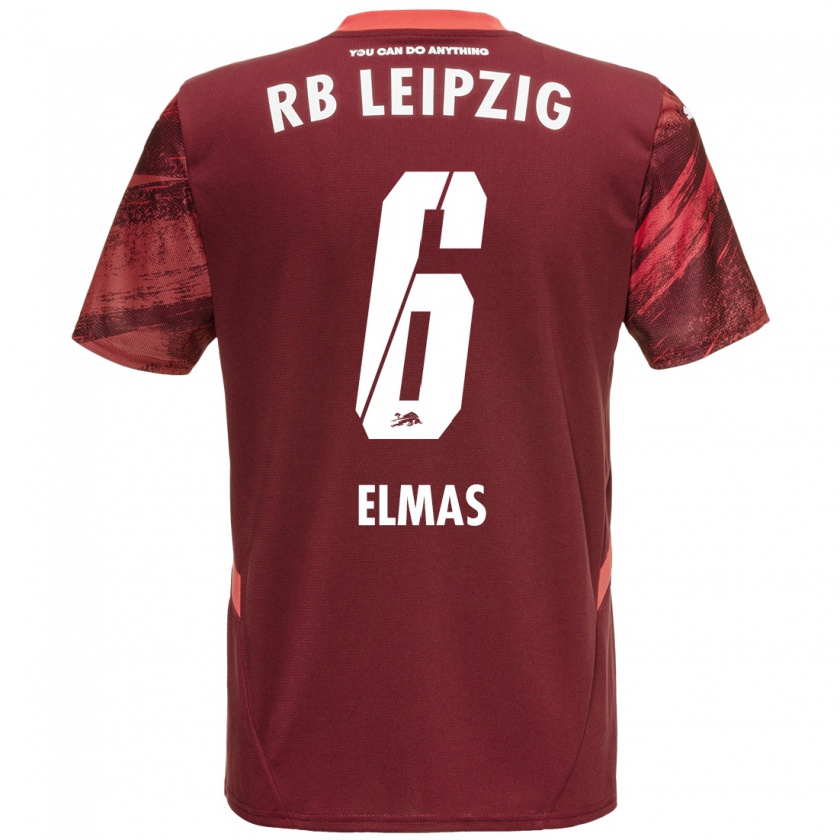 Kandiny Női Eljif Elmas #6 Burgundia Idegenbeli Jersey 2024/25 Mez Póló Ing