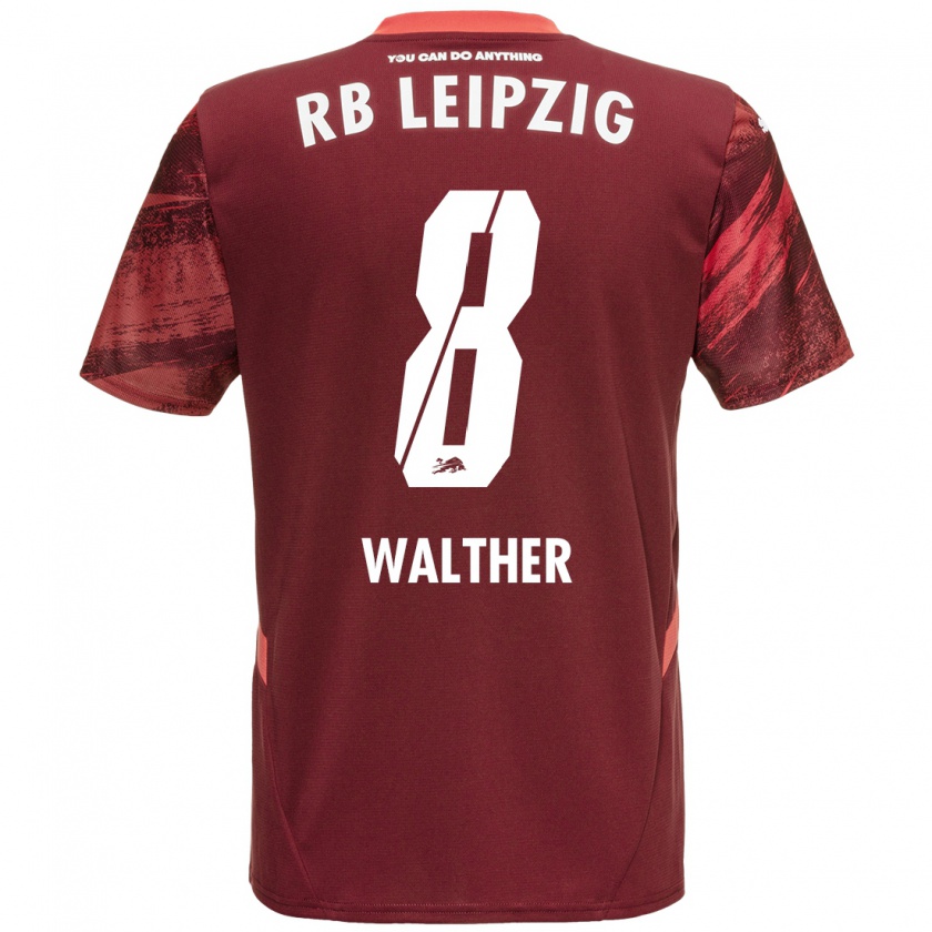 Kandiny Női Kofi Walther #8 Burgundia Idegenbeli Jersey 2024/25 Mez Póló Ing