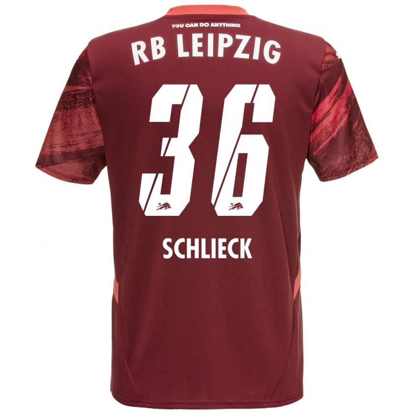 Kandiny Női Timo Schlieck #36 Burgundia Idegenbeli Jersey 2024/25 Mez Póló Ing