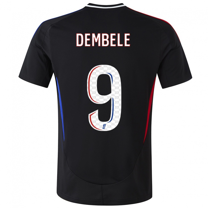 Kandiny Női Moussa Dembele #9 Fekete Idegenbeli Jersey 2024/25 Mez Póló Ing