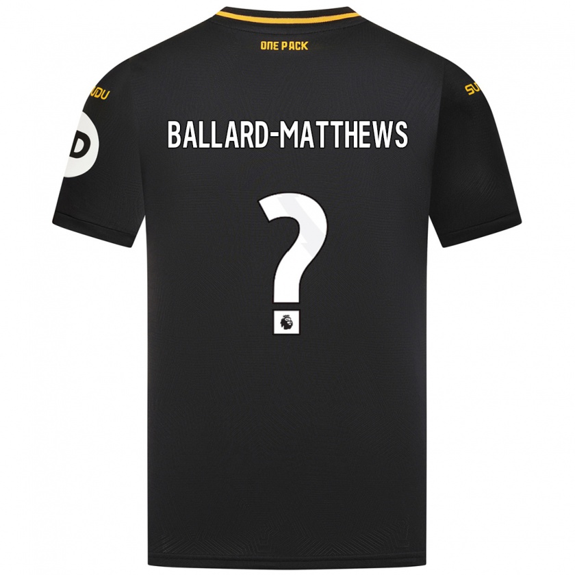 Kandiny Női Emilio Ballard-Matthews #0 Fekete Idegenbeli Jersey 2024/25 Mez Póló Ing