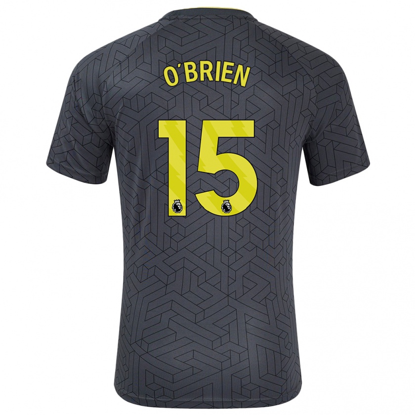 Kandiny Női Jake O'brien #15 Fekete Sárga Idegenbeli Jersey 2024/25 Mez Póló Ing