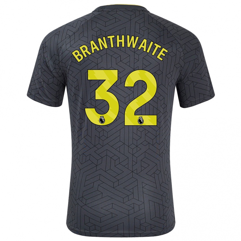 Kandiny Női Jarrad Branthwaite #32 Fekete Sárga Idegenbeli Jersey 2024/25 Mez Póló Ing