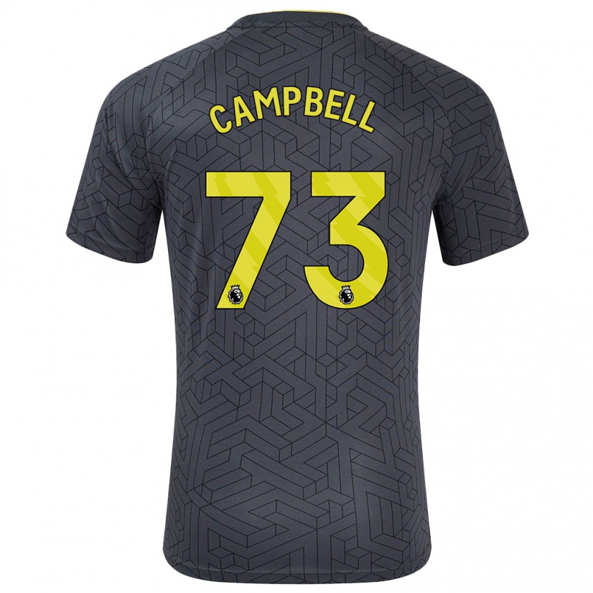 Kandiny Női Elijah Campbell #73 Fekete Sárga Idegenbeli Jersey 2024/25 Mez Póló Ing