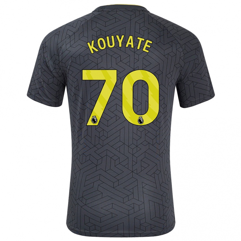 Kandiny Női Katia Kouyate #70 Fekete Sárga Idegenbeli Jersey 2024/25 Mez Póló Ing