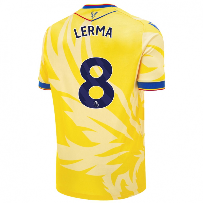 Kandiny Női Jefferson Lerma #8 Sárga Idegenbeli Jersey 2024/25 Mez Póló Ing