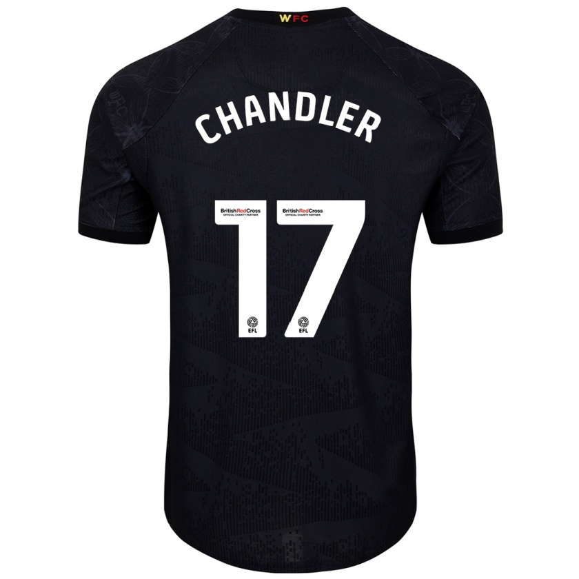 Kandiny Női Megan Chandler #17 Fekete Fehér Idegenbeli Jersey 2024/25 Mez Póló Ing