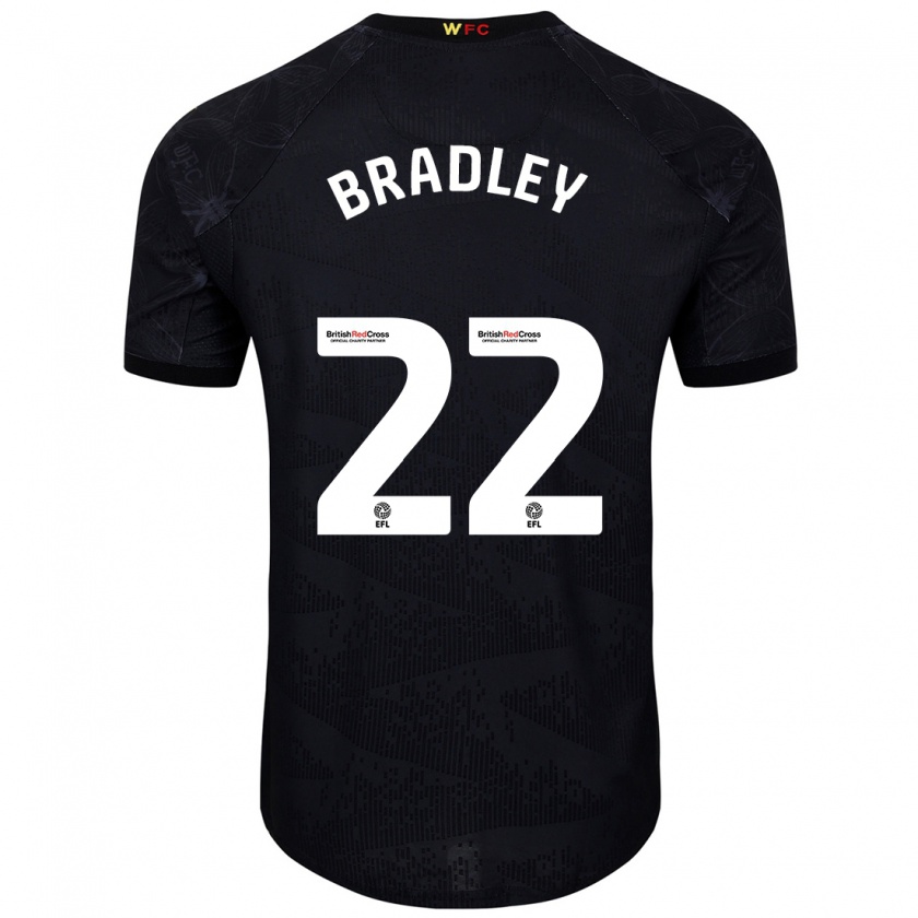 Kandiny Női Jade Bradley #22 Fekete Fehér Idegenbeli Jersey 2024/25 Mez Póló Ing