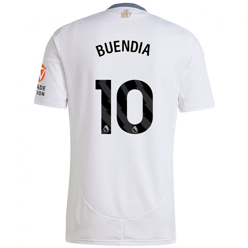 Kandiny Női Emiliano Buendía #10 Fehér Idegenbeli Jersey 2024/25 Mez Póló Ing