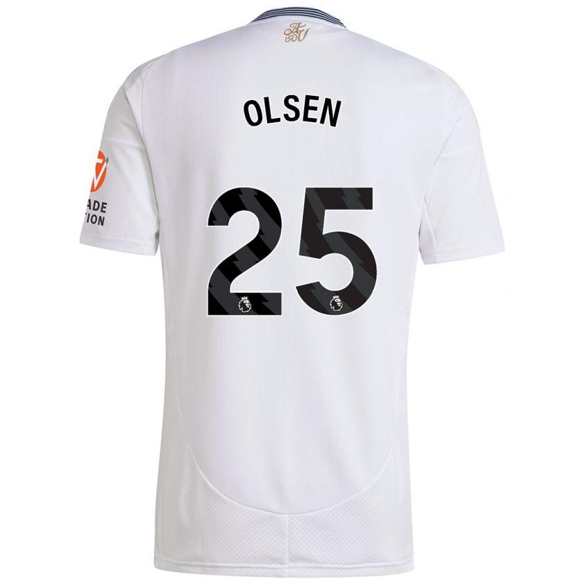 Kandiny Női Robin Olsen #25 Fehér Idegenbeli Jersey 2024/25 Mez Póló Ing