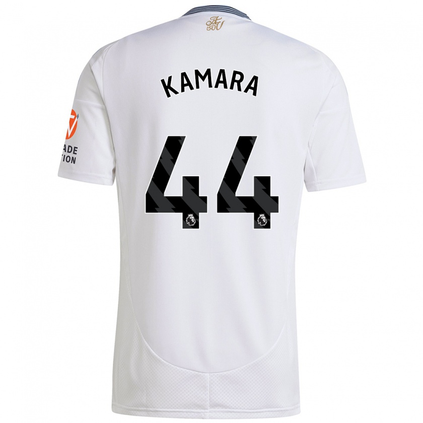 Kandiny Női Boubacar Kamara #44 Fehér Idegenbeli Jersey 2024/25 Mez Póló Ing