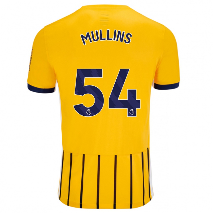 Kandiny Női Jamie Mullins #54 Arany Kék Csíkos Idegenbeli Jersey 2024/25 Mez Póló Ing