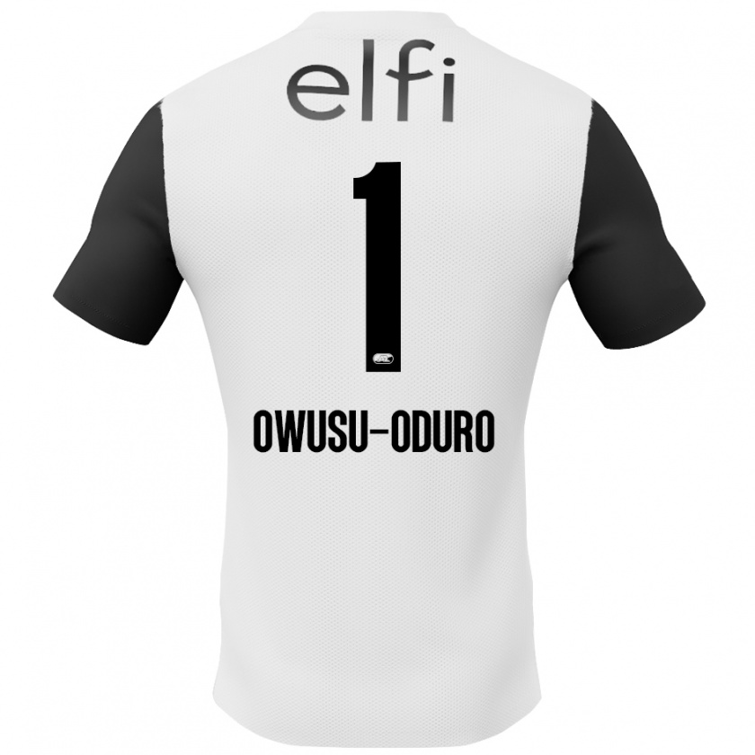 Kandiny Női Rome Jayden Owusu-Oduro #1 Fehér Fekete Idegenbeli Jersey 2024/25 Mez Póló Ing