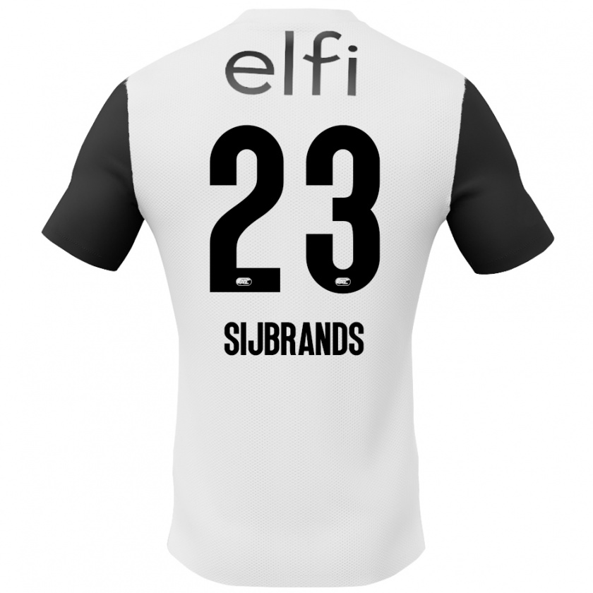 Kandiny Női Julian Sijbrands #23 Fehér Fekete Idegenbeli Jersey 2024/25 Mez Póló Ing