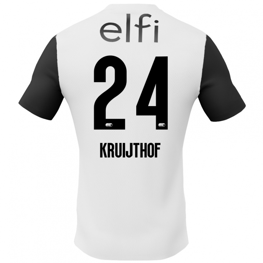 Kandiny Női Annemiek Kruijthof #24 Fehér Fekete Idegenbeli Jersey 2024/25 Mez Póló Ing