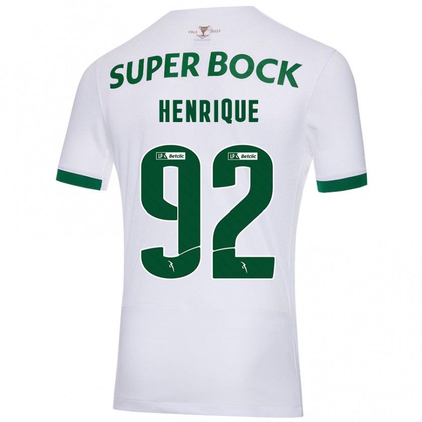 Kandiny Női Eduardo Henrique #92 Fehér Zöld Idegenbeli Jersey 2024/25 Mez Póló Ing