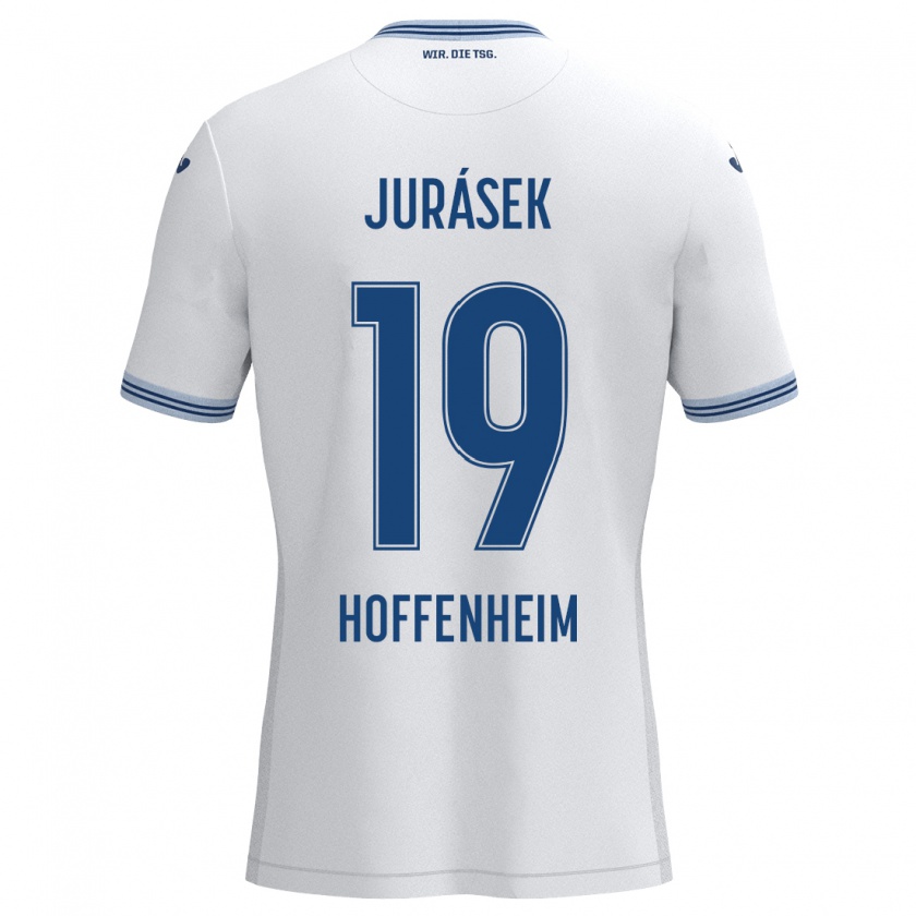 Kandiny Női David Jurásek #19 Fehér Kék Idegenbeli Jersey 2024/25 Mez Póló Ing