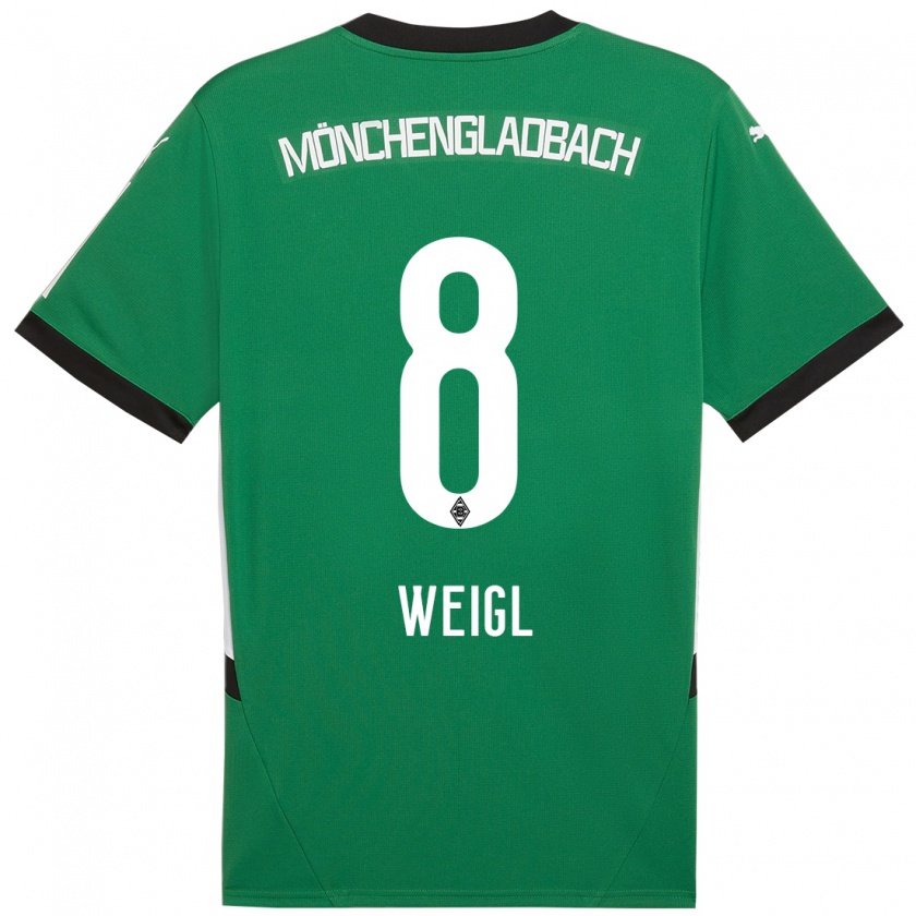 Kandiny Női Julian Weigl #8 Zöld Fehér Idegenbeli Jersey 2024/25 Mez Póló Ing