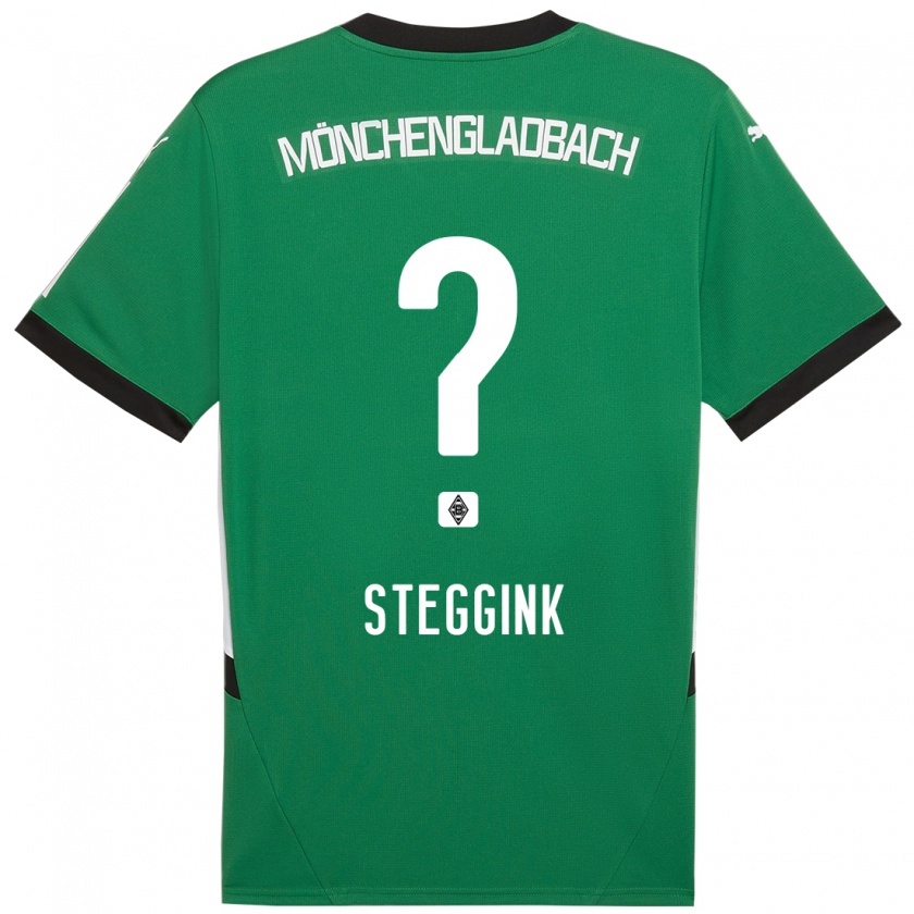 Kandiny Női Lennart Steggink #0 Zöld Fehér Idegenbeli Jersey 2024/25 Mez Póló Ing