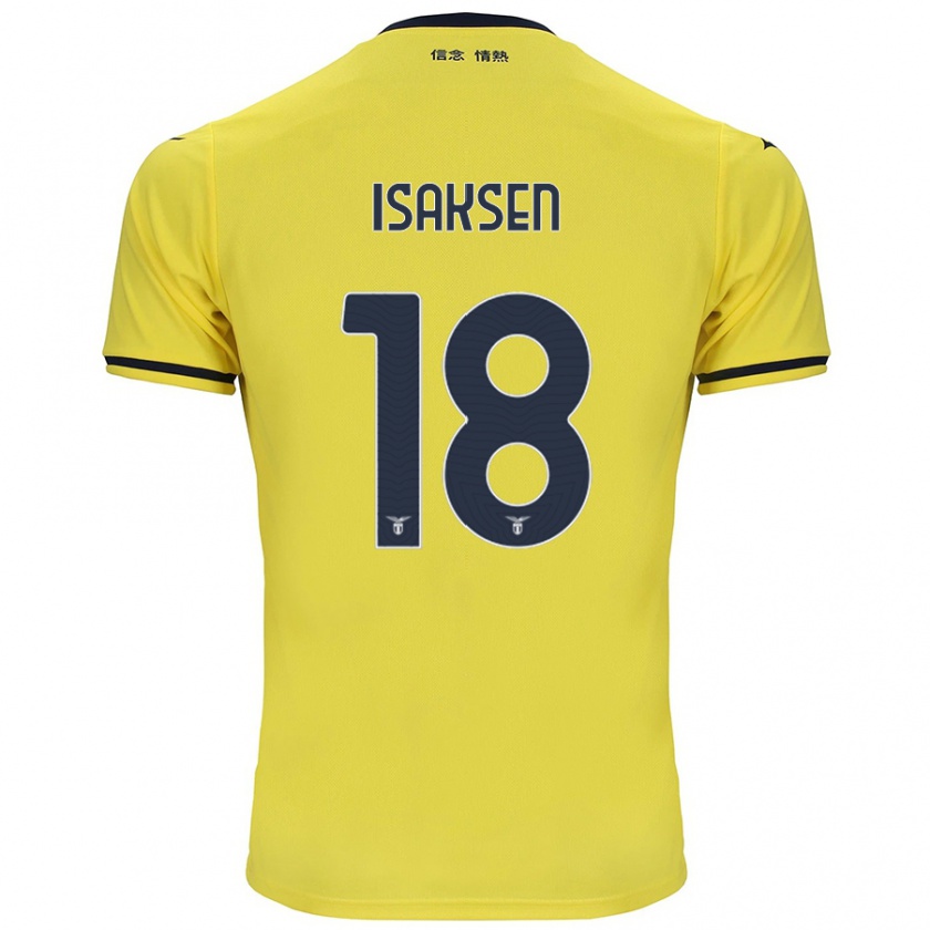 Kandiny Női Gustav Isaksen #18 Sárga Idegenbeli Jersey 2024/25 Mez Póló Ing