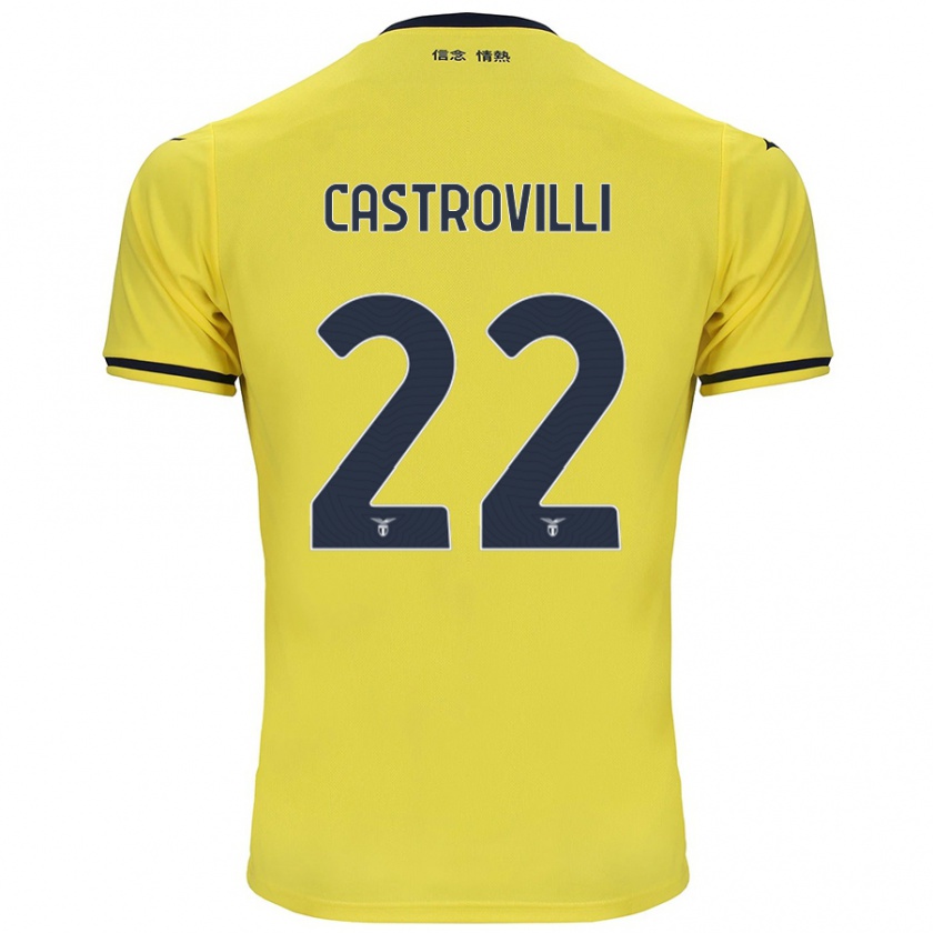 Kandiny Női Gaetano Castrovilli #22 Sárga Idegenbeli Jersey 2024/25 Mez Póló Ing