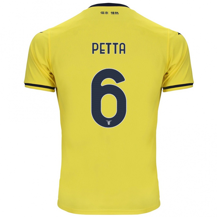 Kandiny Női Andrea Petta #6 Sárga Idegenbeli Jersey 2024/25 Mez Póló Ing