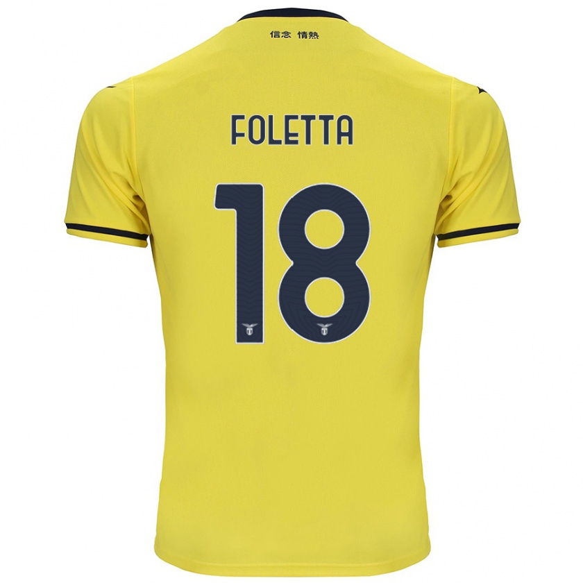 Kandiny Női Isabella Foletta #18 Sárga Idegenbeli Jersey 2024/25 Mez Póló Ing