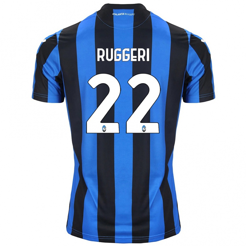 Kandiny Gyermek Matteo Ruggeri #22 Kék Fekete Hazai Jersey 2024/25 Mez Póló Ing