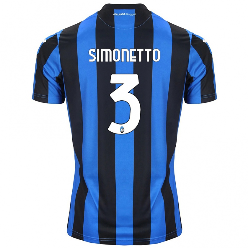 Kandiny Gyermek Federico Simonetto #3 Kék Fekete Hazai Jersey 2024/25 Mez Póló Ing