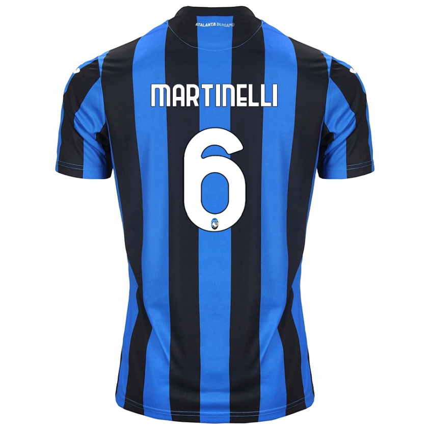 Kandiny Gyermek Gabriel Martinelli #6 Kék Fekete Hazai Jersey 2024/25 Mez Póló Ing