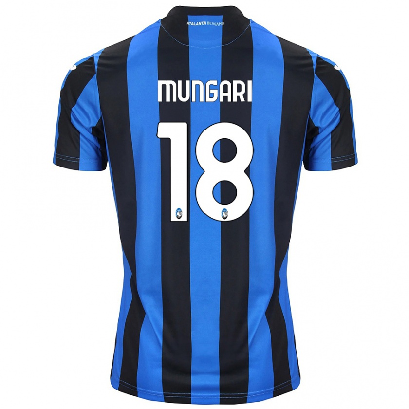 Kandiny Gyermek Giuseppe Mungari #18 Kék Fekete Hazai Jersey 2024/25 Mez Póló Ing