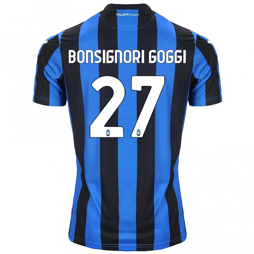 Kandiny Gyermek Lorenzo Bonsignori Goggi #27 Kék Fekete Hazai Jersey 2024/25 Mez Póló Ing