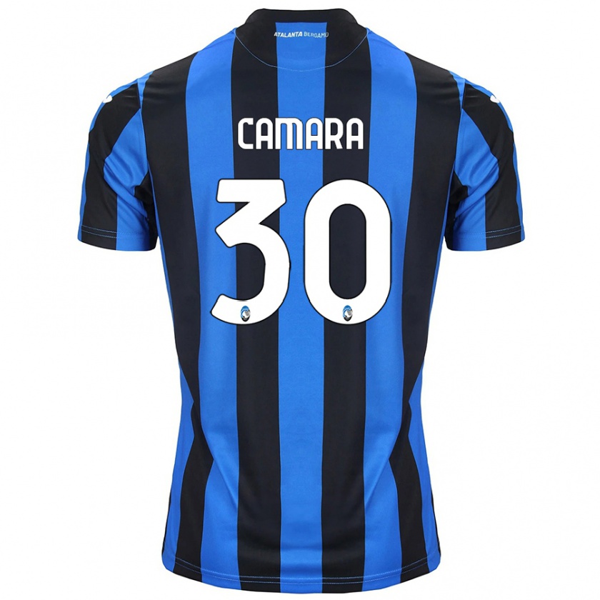 Kandiny Gyermek Henry Camara #30 Kék Fekete Hazai Jersey 2024/25 Mez Póló Ing