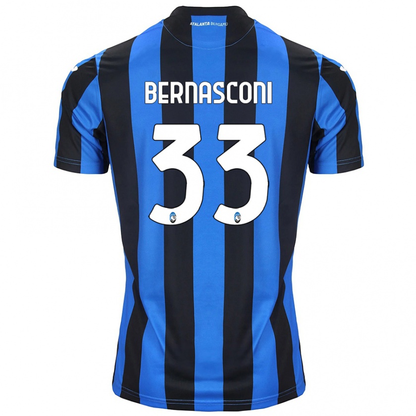 Kandiny Gyermek Lorenzo Bernasconi #33 Kék Fekete Hazai Jersey 2024/25 Mez Póló Ing