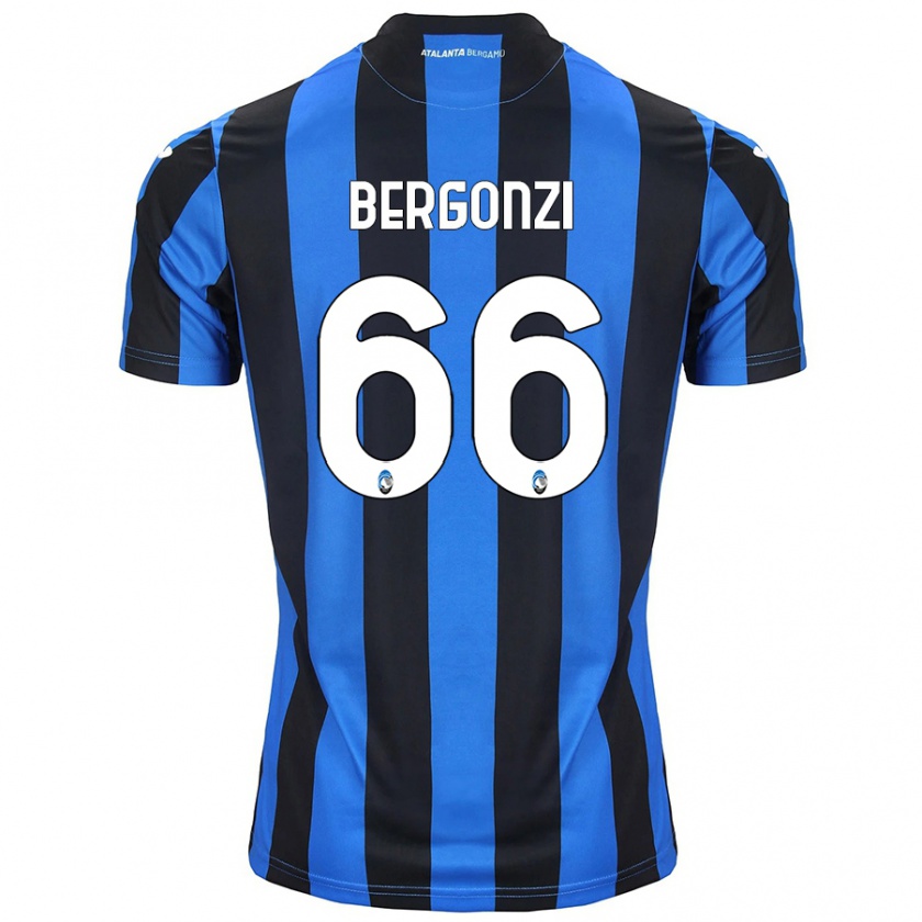 Kandiny Gyermek Federico Bergonzi #66 Kék Fekete Hazai Jersey 2024/25 Mez Póló Ing