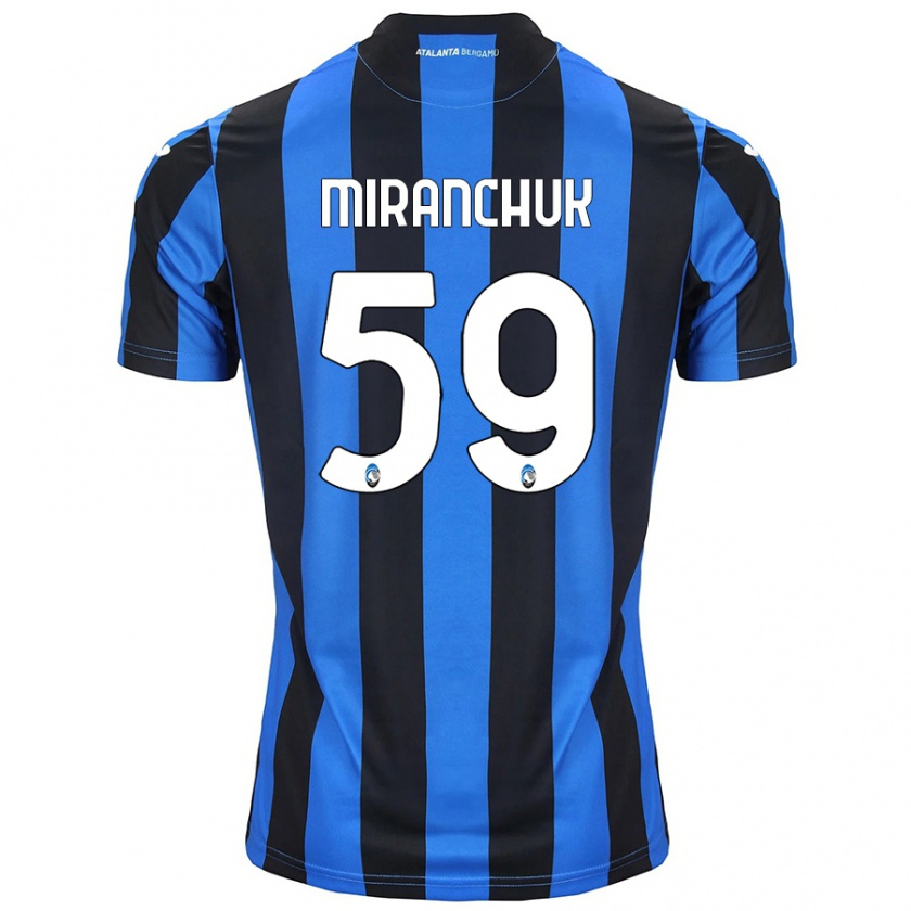 Kandiny Gyermek Aleksey Miranchuk #59 Kék Fekete Hazai Jersey 2024/25 Mez Póló Ing