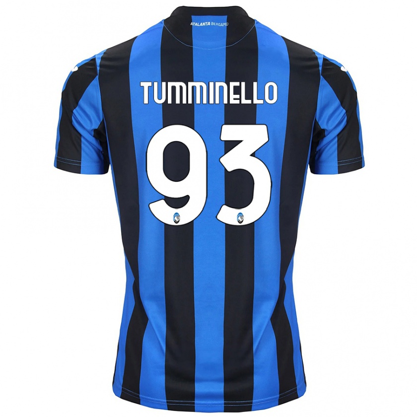 Kandiny Gyermek Marco Tumminello #93 Kék Fekete Hazai Jersey 2024/25 Mez Póló Ing