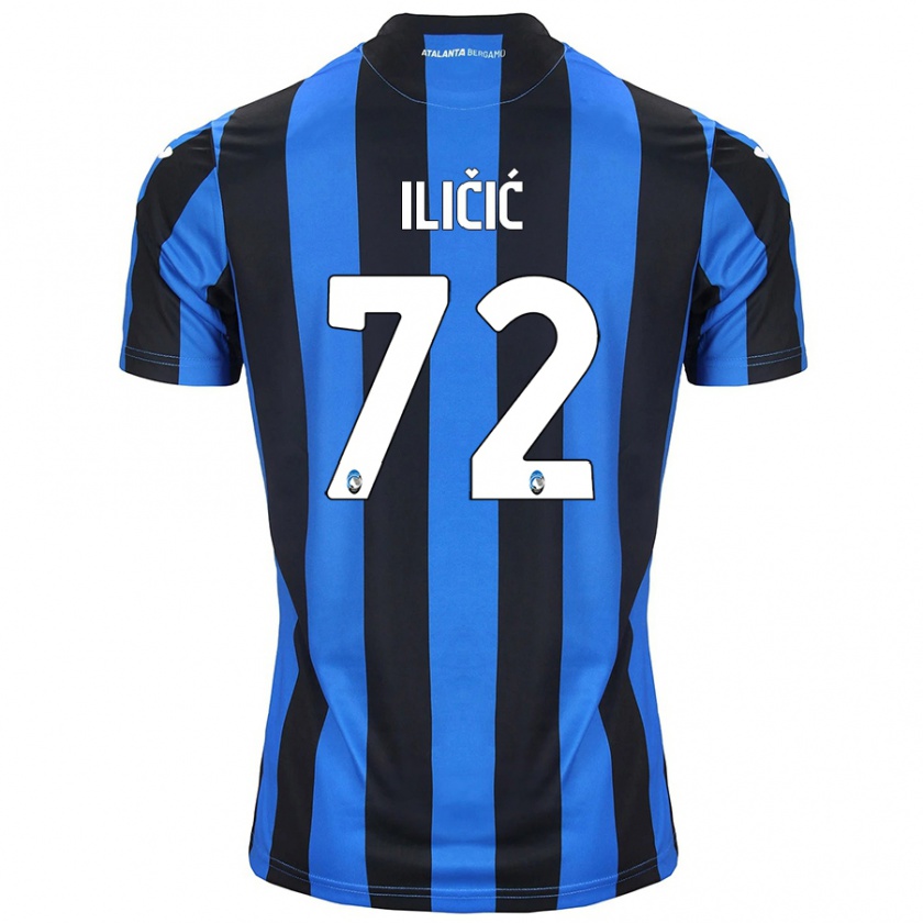 Kandiny Gyermek Josip Ilicic #72 Kék Fekete Hazai Jersey 2024/25 Mez Póló Ing