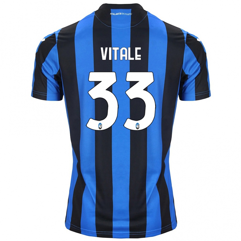 Kandiny Gyermek Francesca Vitale #33 Kék Fekete Hazai Jersey 2024/25 Mez Póló Ing