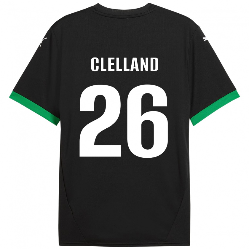 Kandiny Gyermek Lana Clelland #26 Fekete Sötétzöld Hazai Jersey 2024/25 Mez Póló Ing