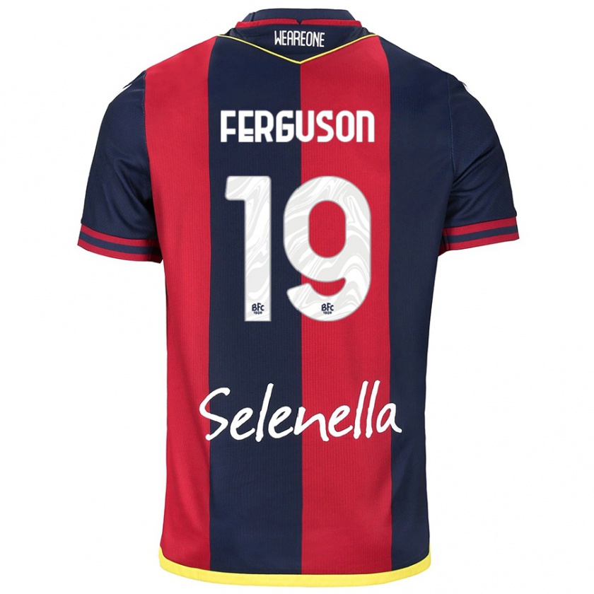 Kandiny Gyermek Lewis Ferguson #19 Piros Királykék Hazai Jersey 2024/25 Mez Póló Ing