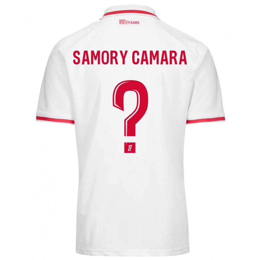 Kandiny Gyermek Verges Samory Camara #0 Fehér Piros Hazai Jersey 2024/25 Mez Póló Ing