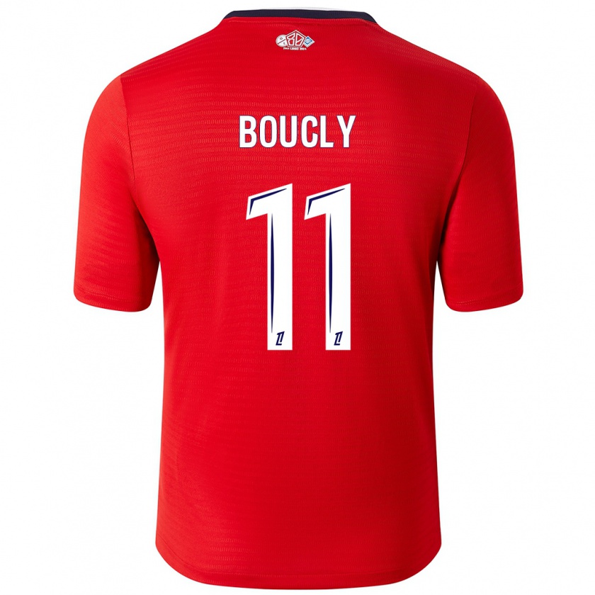 Kandiny Gyermek Maïté Boucly #11 Piros Fehér Hazai Jersey 2024/25 Mez Póló Ing