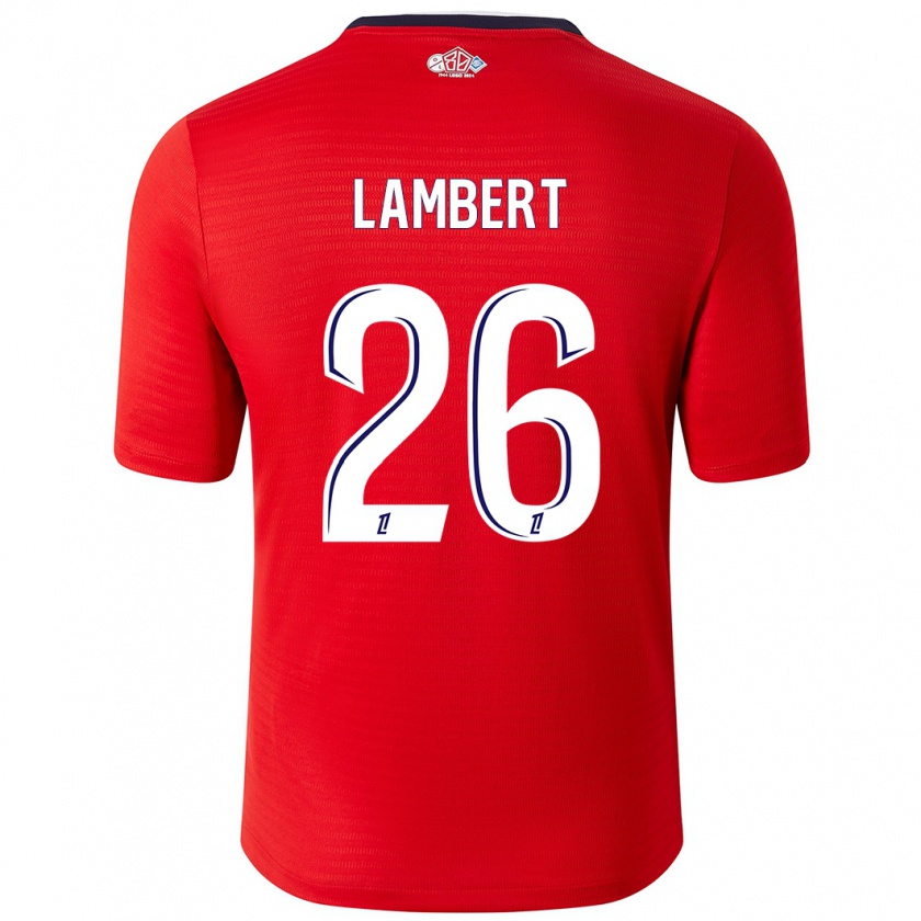 Kandiny Gyermek Anaïs Lambert #26 Piros Fehér Hazai Jersey 2024/25 Mez Póló Ing