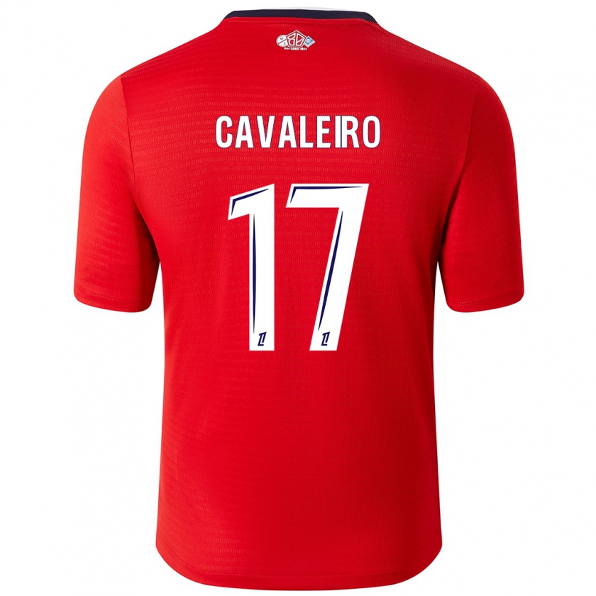 Kandiny Gyermek Ivan Cavaleiro #17 Piros Fehér Hazai Jersey 2024/25 Mez Póló Ing