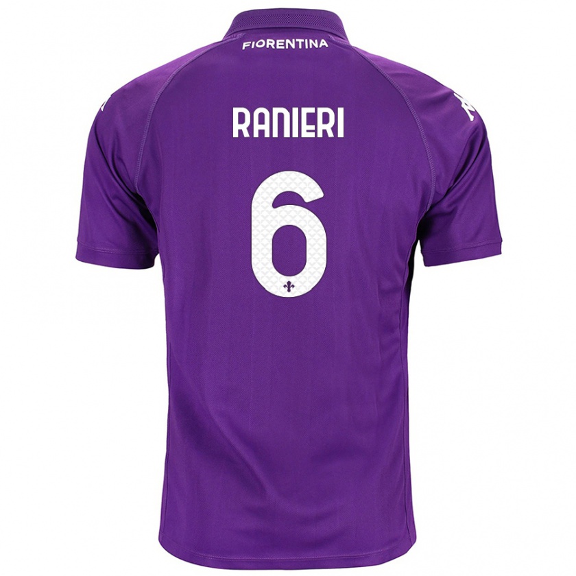 Kandiny Gyermek Luca Ranieri #6 Lila Hazai Jersey 2024/25 Mez Póló Ing