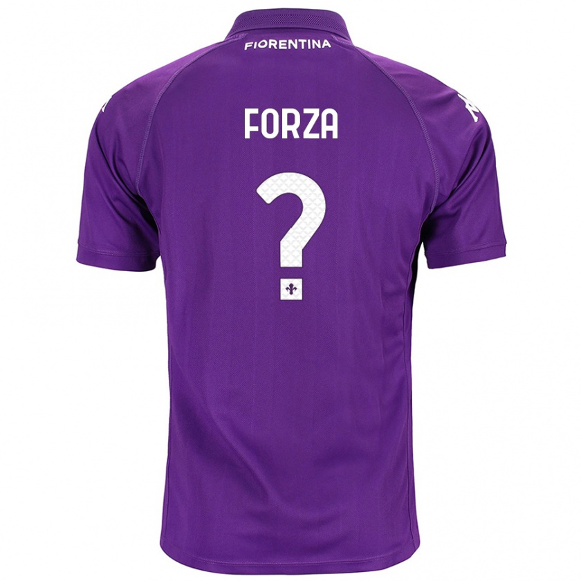 Kandiny Gyermek Francesco Forza #0 Lila Hazai Jersey 2024/25 Mez Póló Ing